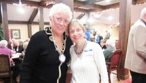 President Carol Jackson and Julie Threlfall at February RCOT Social.