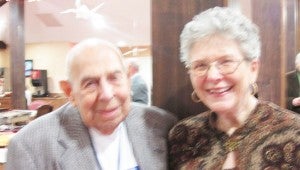 Bob Weiner and Rosemary Pleune. Bottom left: President Carol Jackson and Julie Threlfall at February RCOT Social.