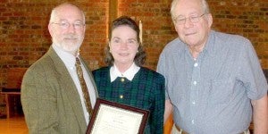 Pictured, L to R:  Rev. Rob Parsons, Sue Brooks and Wayne Ackerman (photo submitted)