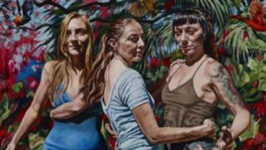 “The Three Graces of New Orleans” by Virginia Derryberry (oil on canvas,  40” x 60”) (photos submitted by Tom Madison)