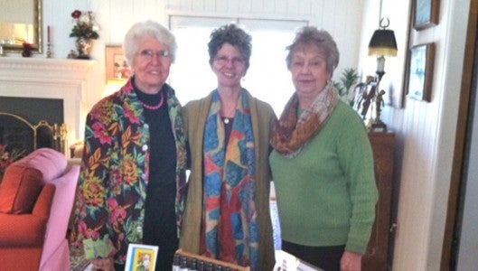 Left to right Peggy Armstrong, Barbara Amendola, and Kathleen Culbreth. 