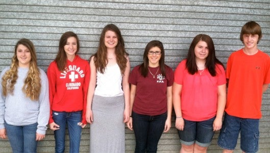 Polk County High School FFA Team members include (left to right) Caroline Greene, Alex Dale, Caroline Wolfe, Nora Contreras, Samantha Contreras and Aaron Adams. (photo submitted by Chauncey Barber)