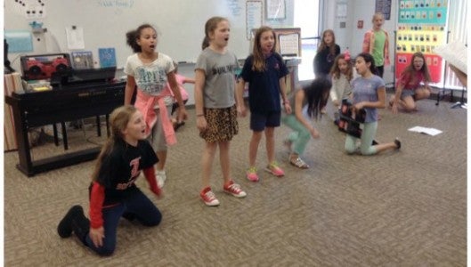Children rehearsing