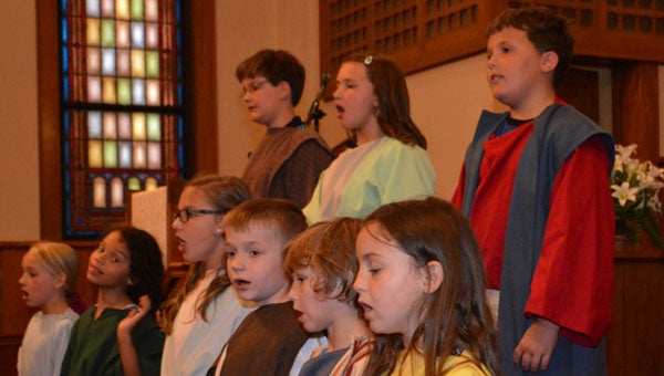 The children’s choir of First Baptist Church of Tryon will present a musical play, “The Lost Boy: Young Jesus in the Temple” this Sunday, May 15 during the 11 a.m. service. The community is invited to attend. (photo by Leah Justice)