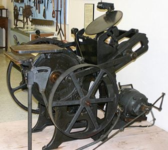 Cast iron letter press