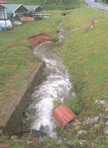 The City of Landrum began discussing fixing this drainage ditch near The Hay Rack. (Photo submitted by Rich Caplan)