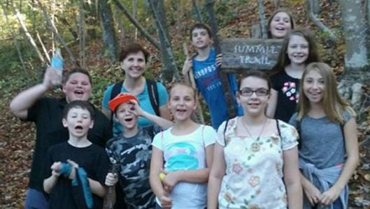 Polk County Middle School’s new hiking club, The Nature Navigators, completed a hike on the trails at Saluda Nature Park. (Photo by PolkStudents.com)