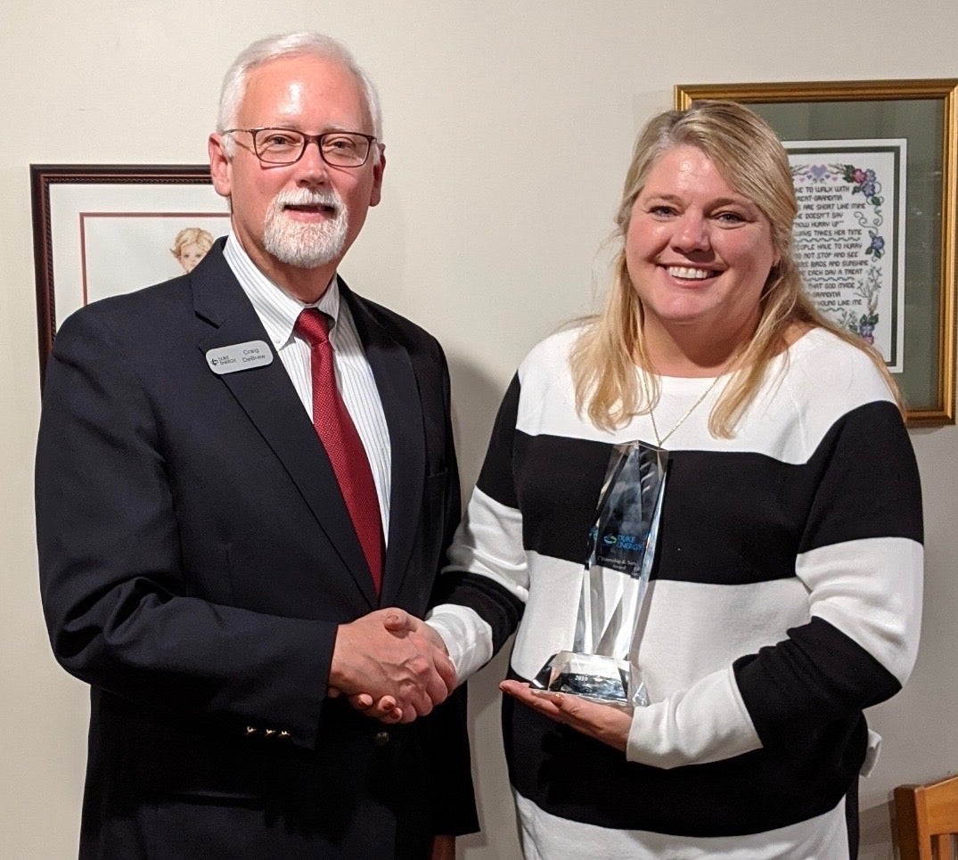 B.J. Bayne presented the 2019 Duke Energy Citizenship & Service Award ...