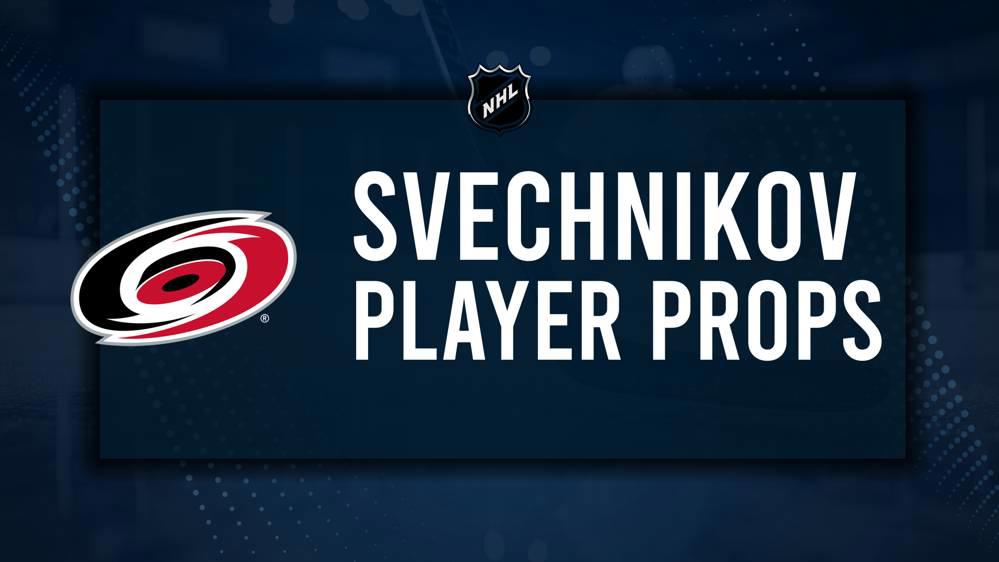 Andrei Svechnikov Player Prop Bets for the Hurricanes vs. Devils Game - October 15